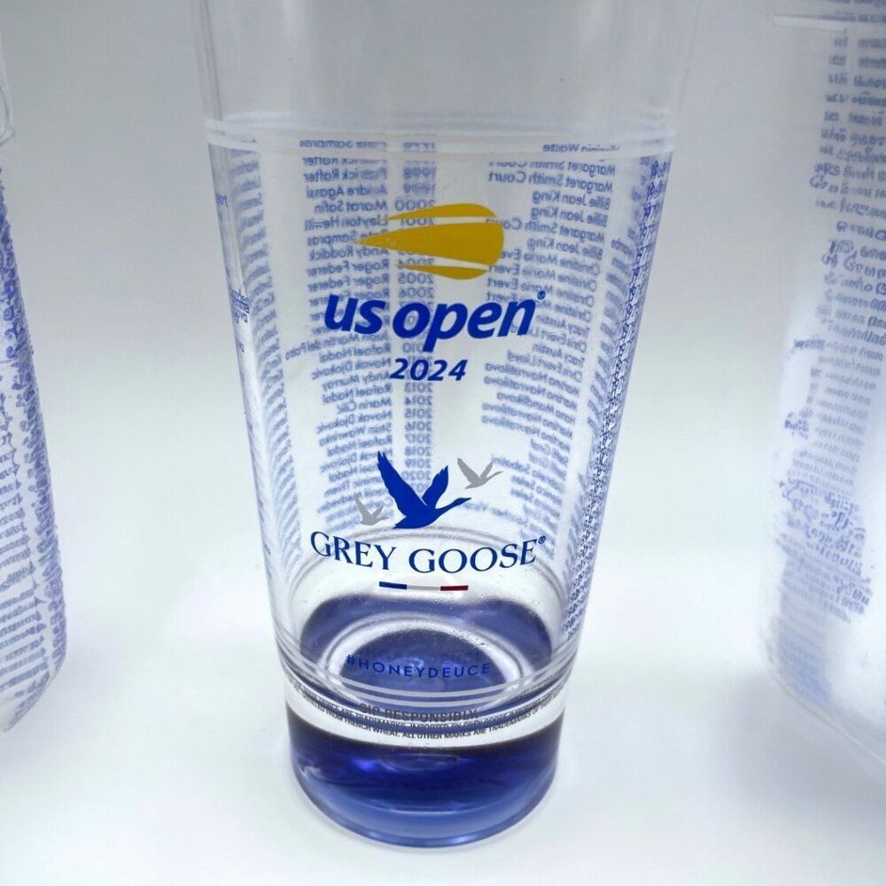 2024 US Open Tennis 🎾 Honey Deuce Grey Goose Plastic Glass Cup Tumbler SOUVENIR